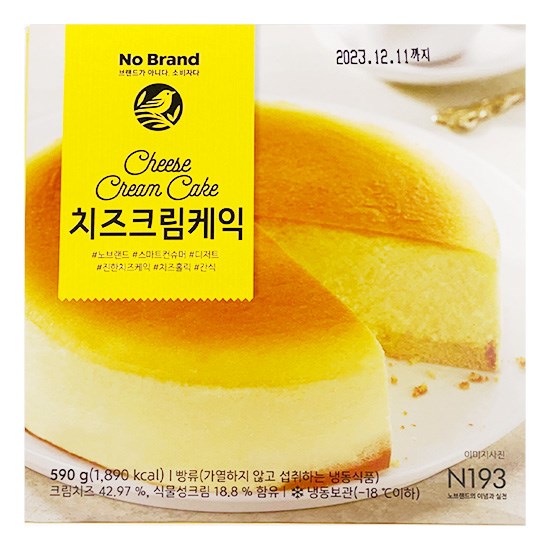 No Brand 冷凍芝士蛋糕590g No Brand Frozen Cheese Cream Cake 590g