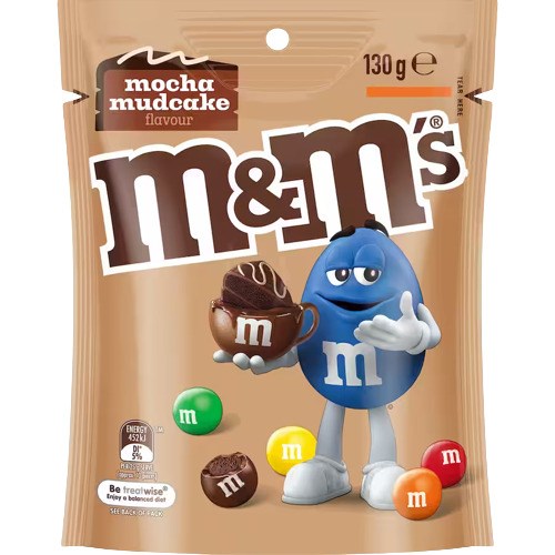 M&M's 摩卡巧克力泥蛋糕巧克力豆130g M&M's Chocolate Mocha Mudcake 130g