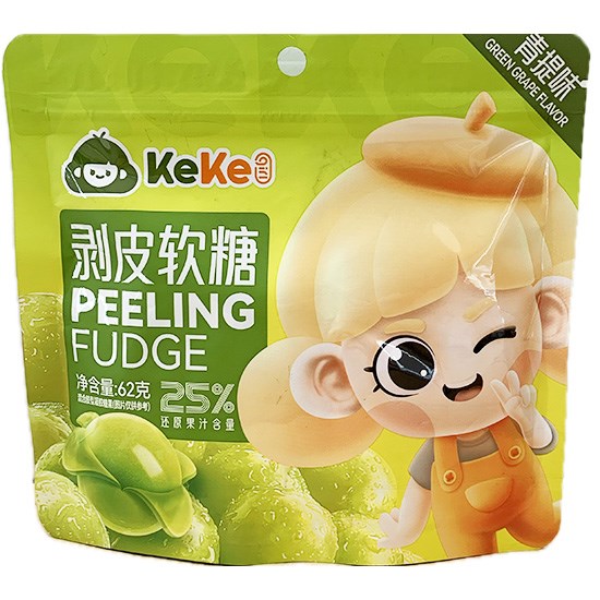 KeKe 青提味剝皮軟糖62g
