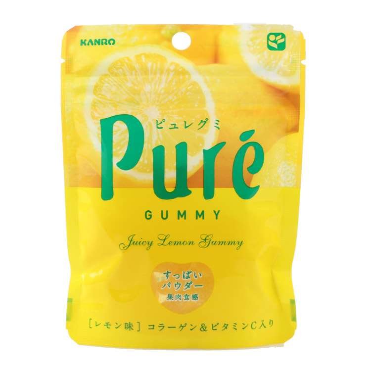 Kanro Pure檸檬味心形軟糖56g Kanro Pure Lemon Flv Gummy 56g