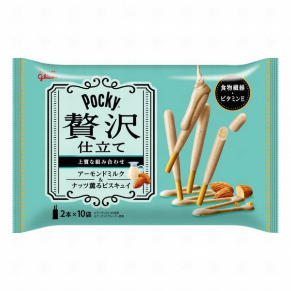 Glico Pocky 杏仁牛奶巧克力棒(10入) Glico Rich Pocky Chocolate Sticks Almond Milk (10p)