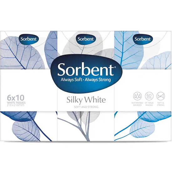 Sorbent 絲滑面巾紙6包裝4層
