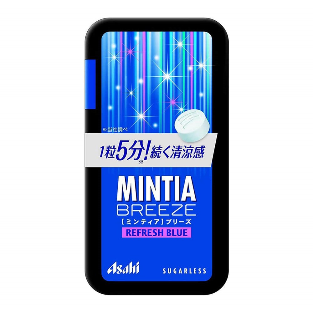 朝日MINTIA 薄荷糖 和風涼爽型 30枚藍 Asahi Mintia Breeze Mints Refresh Blue 30p