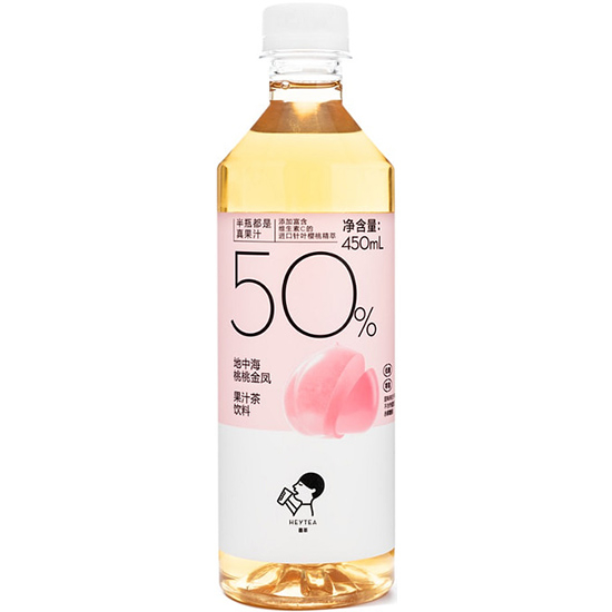 禧茶 濃果茶 低糖地中海桃桃金鳳果汁茶飲料450ml Xicha Oolong Tea Drink Peach Less Sugar 450ml
