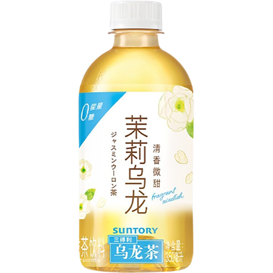 NJK生活達人 線上購物中心 Suntory 微甜零糖茉莉烏龍茶飲料350ml Suntory Jasmine Oolong Tea