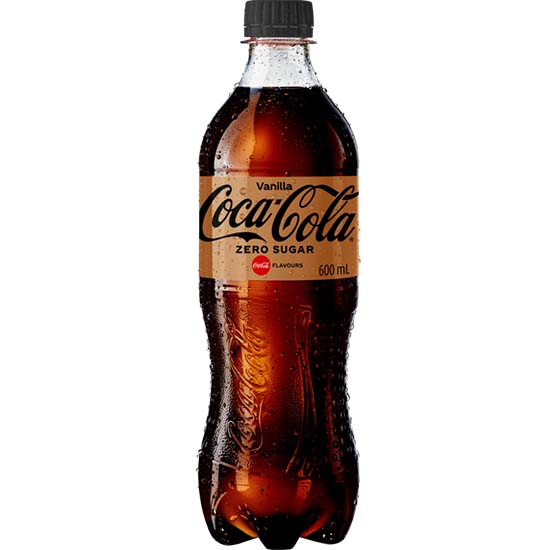 可口可樂 0糖香草味可樂600ml Coca Cola Soft Drink Zero Sugar Vanilla 600ml