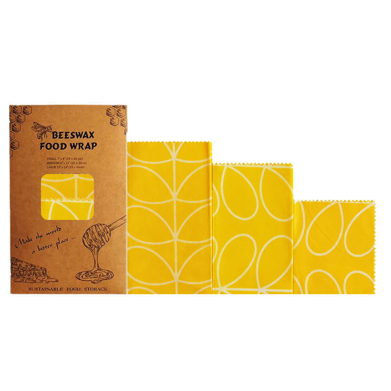 【50%OFF】蜂蠟保鮮布3件套(蝴蝶線) Beeswax Eco Friendly Food Wraps Butterfly Line Pattern (3 packs)