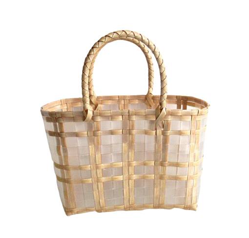 【50%OFF】小號草白編織包 Transparent Plastic Woven Handbag 30*18*11cm