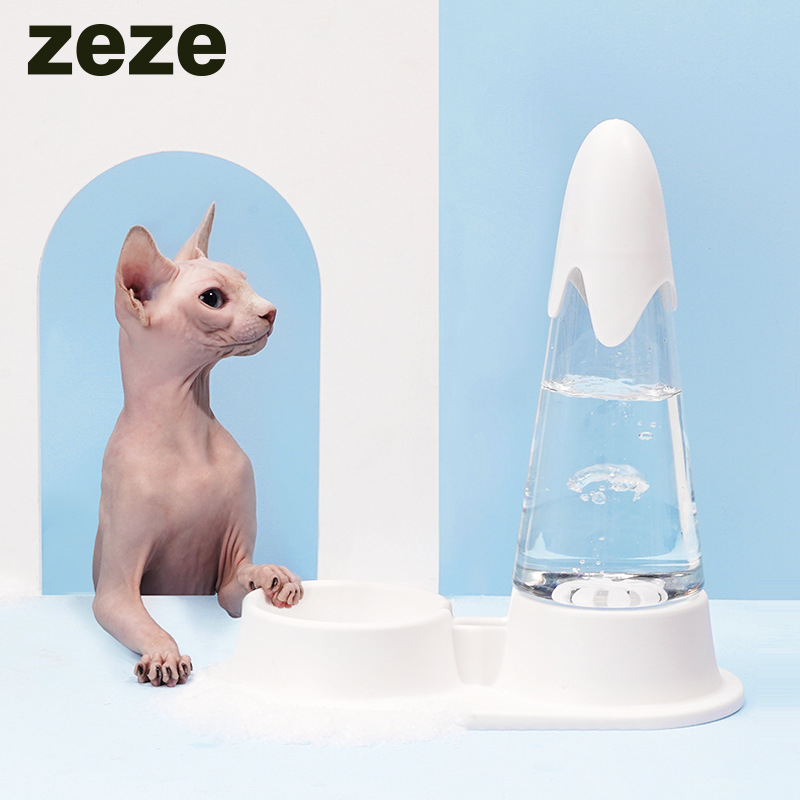 【50%OFF】ZEZE 寵物自動飲水機白色 ZEZE Automatic Pet Cat Dog Water Drinker Dispenser