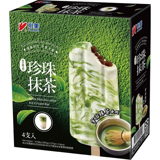 小美 珍珠抹茶冰棒(4支)300g Xiaomei Ice Cream Bar Boba Matcha Latte (4p) 300g