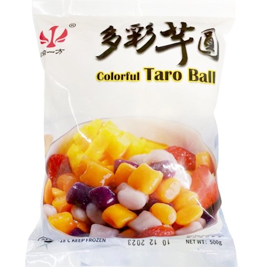 【賞味期11.06.2024】錦一方 冷凍多彩芋圓500g 【Best Before 11.06.2024】JYF Frozen Colorful Taro Ball 500g