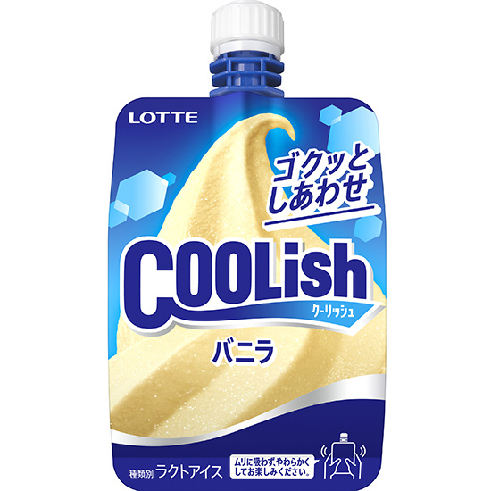 Lotte 香草味吸吸冰淇淋140ml Lotte Coolish Pouch-Style Ice Cream Vanilla 140ml