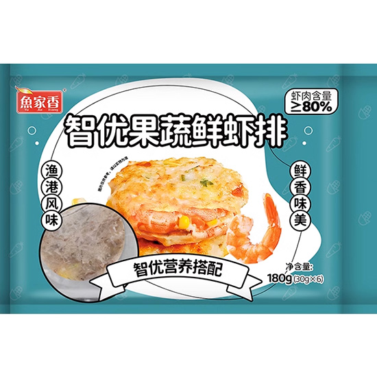 魚家香 智優果蔬鮮蝦排180g