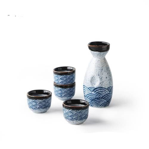 瓷在四方 陶瓷清酒套裝(青海波) CZSF Sake Set