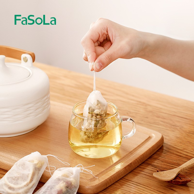 Fasola 可降解玉米澱粉茶包抽線款(100個) Fasola Eco Friendly Corn Starch Filter Bag (100P)