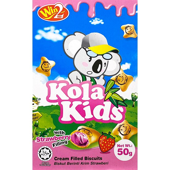 Win2 Kola Kids 草莓味夾心餅乾50g