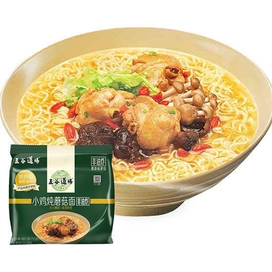 五穀道場 小雞燉蘑菇麵(5入)490g WGDC Instant Noodle Chicken & Mushroom Soup (5p) 490g