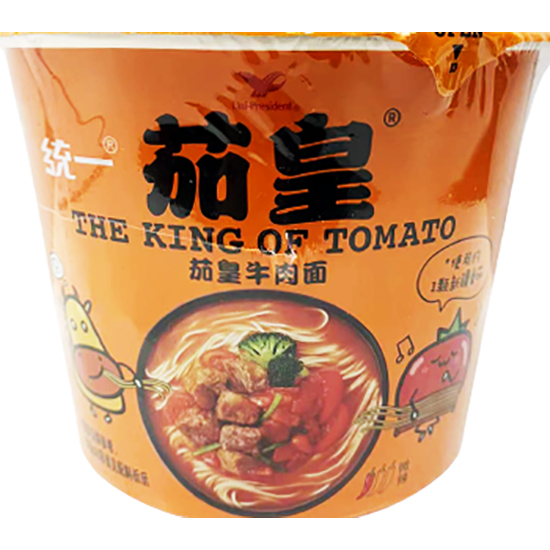統一茄皇 茄皇微辣牛肉麵(桶)128g Tongyi Instant Noodle Tomato & Beef 128g
