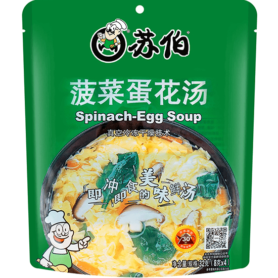 蘇伯 菠菜蛋花湯(4入)32g