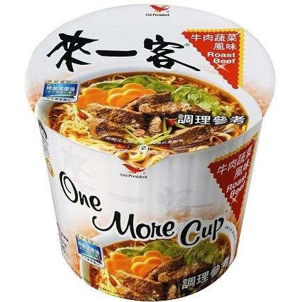 統一 來一客牛肉蔬菜杯麵63g TI OM Cup Noodle Beef & Vege Flv. 65g