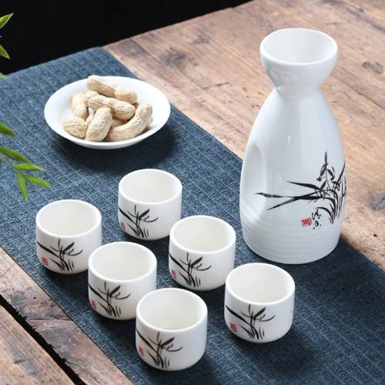 陶瓷清酒套裝(水墨蘭) Sake Set (Orchid)