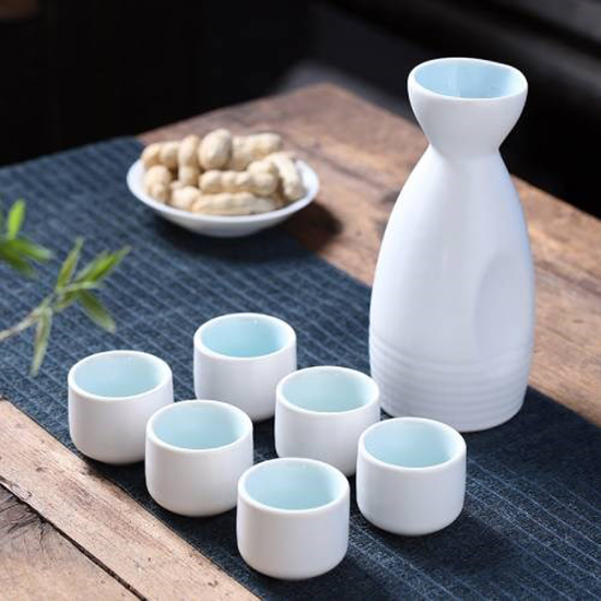 陶瓷清酒套裝(白亞內青) Sake Set (White)