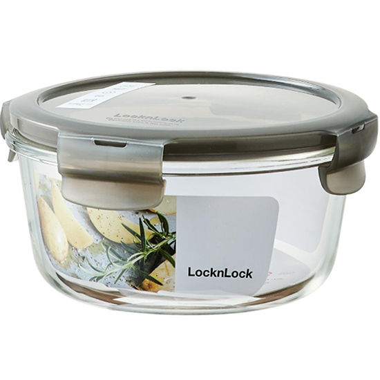 LocknLock 玻璃圓形保鮮盒650ml