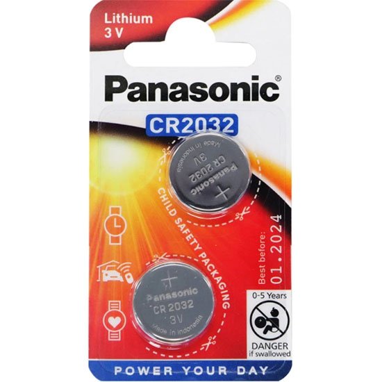 Panasonic 紐扣電池CR2032(2入) Panasonic Lithium Battery 3v Coin 2032 2pk