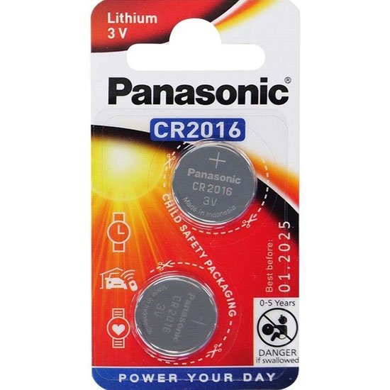 Panasonic 紐扣電池CR2016(2入) Panasonic Lithium Battery 3v Coin 2016 2pk