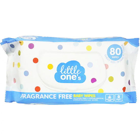 Little One's 柔軟無香型寶寶濕紙巾(80片) Little One's Fragrance Free Baby Wipes 80pk