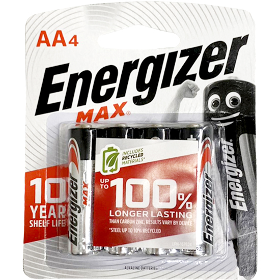 Energizer Max AA4 Battery 4pk
