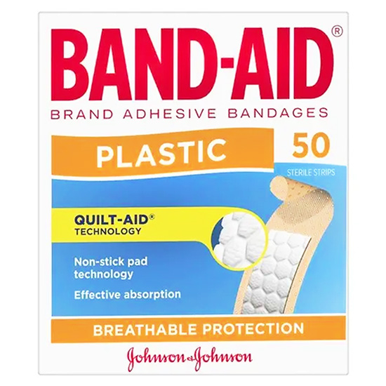 Band-Aid 邦迪塑料材質創口貼 50片 Band Aid Plasters Strips 50pc