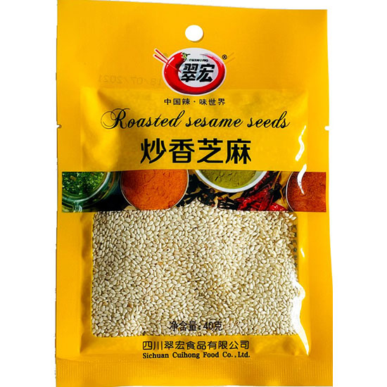 翠宏 炒香白芝麻40g Cuihong Fried White Sesame 40g