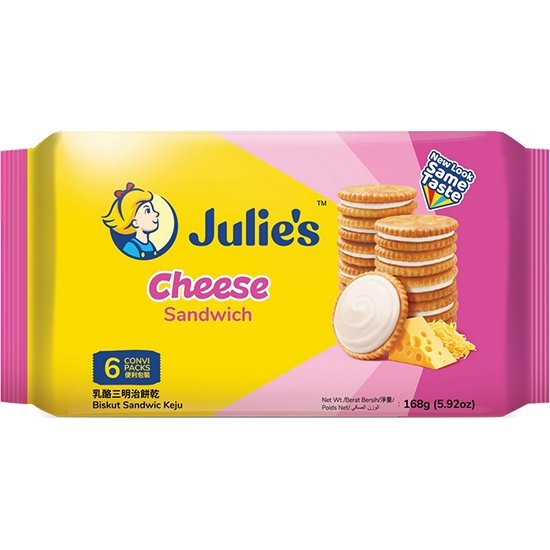 Julie's 乳酪三明治餅乾168g Julie's Sandwich Biscuit Cheese 168g
