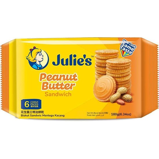 Julie's 花生味夾心餅乾180g