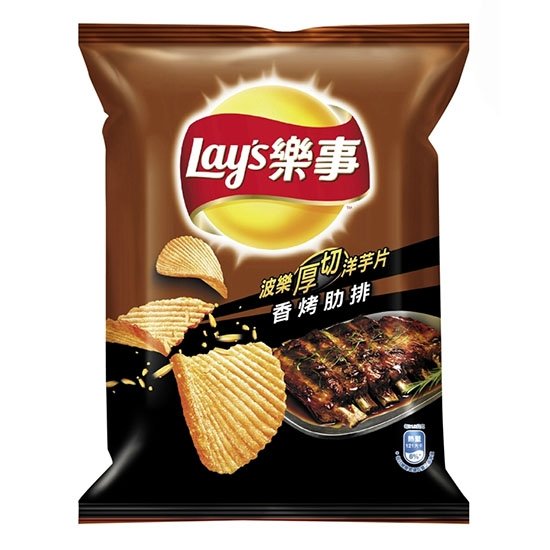 樂事 香烤肋排厚切洋芋片34g Lay's Potato Chips Deep Ridged Pork Rib 34g