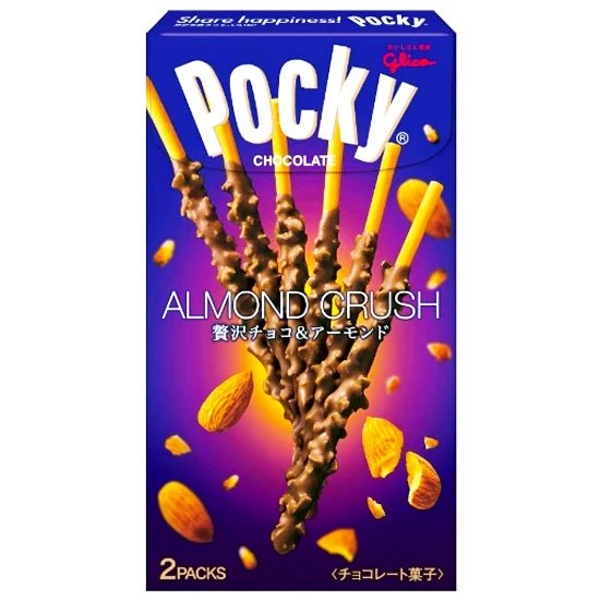 Glico Pocky 杏仁味巧克力棒(2入)42.3g Glico Pocky Chocolate Sticks Almond Crush (2p) 42.3g