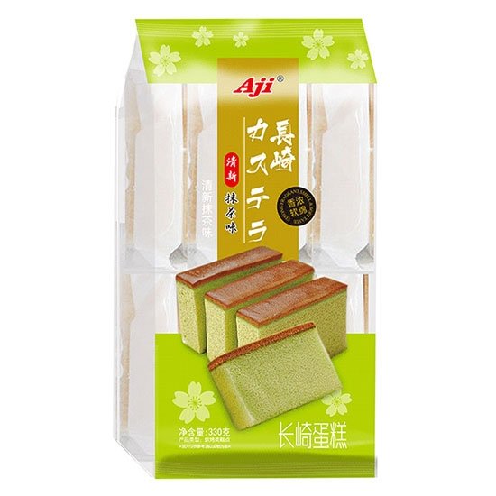 Aji 清新抹茶長崎蛋糕(10入)330g Aji Castella Green Tea Sponge Cake (10p) 330g