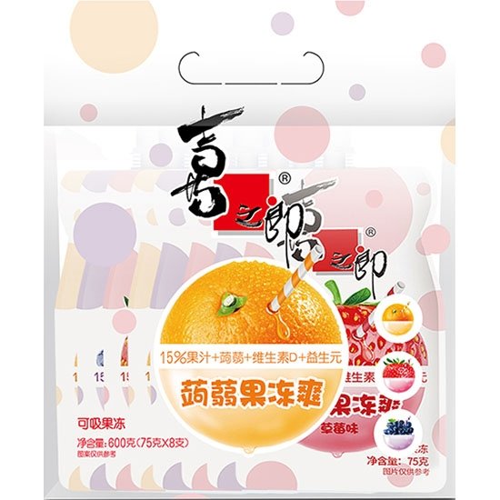 喜之郎 蒟蒻果味果凍爽(8入)600g XZL Konjac Jelly Mixed Fruits Juice (8p) 600g