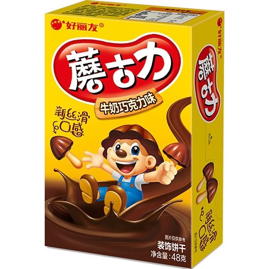 好麗友 蘑古力 牛奶巧克力味餅乾48g Orion Chocolate Biscuit Milk 48g