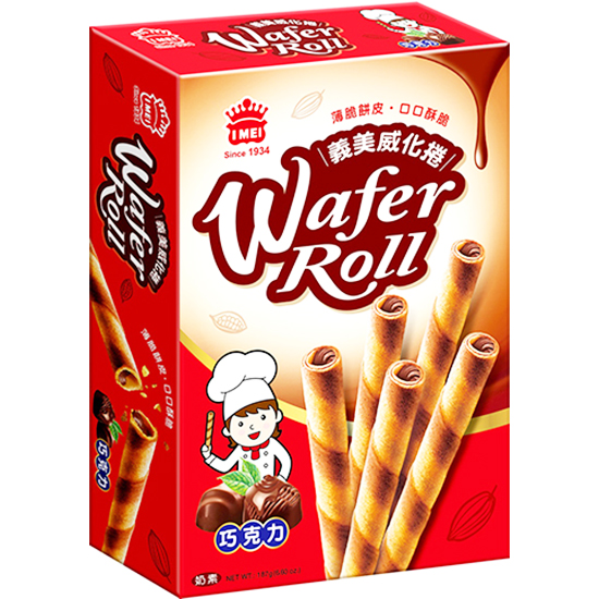 義美 巧克力味威化卷72g I-Mei Wafer Roll Chocolate 72g
