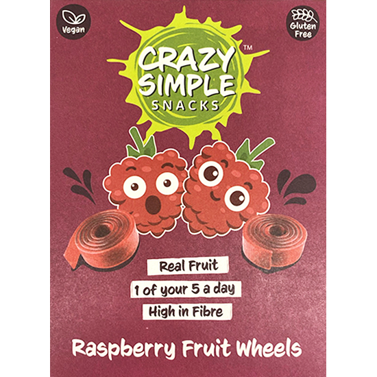 Crazy Simple 無麩質覆盆子味糖果卷(3入)60g Crazy Simple Raspberry Fruit Wheels (3p) 60g