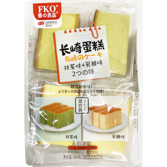 FKO 抹茶&乳酸味長崎蛋糕(8入)260g FKO Mini Cakes Matcha & Yogurt (8p) 260g