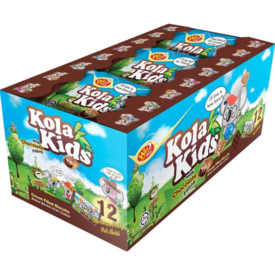 Kola Kids 巧克力味餅乾(12入)192g Kola Kids Cream Filled Biscuits Chocolate (12p) 192g