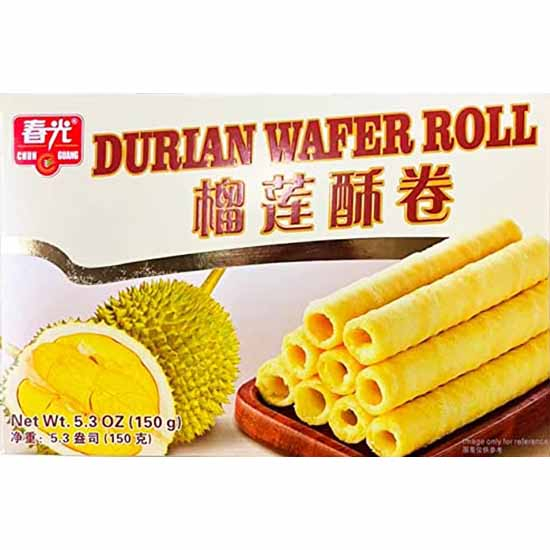 春光 榴蓮酥卷150g Chunguang Durian Wafer Roll 150g