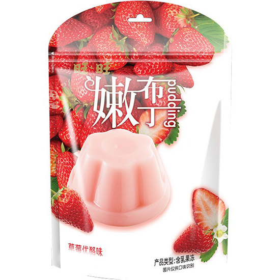 旺旺 草莓優格味嫩布丁300g Wangwang Pudding Jelly Strawberry Yogurt 300g