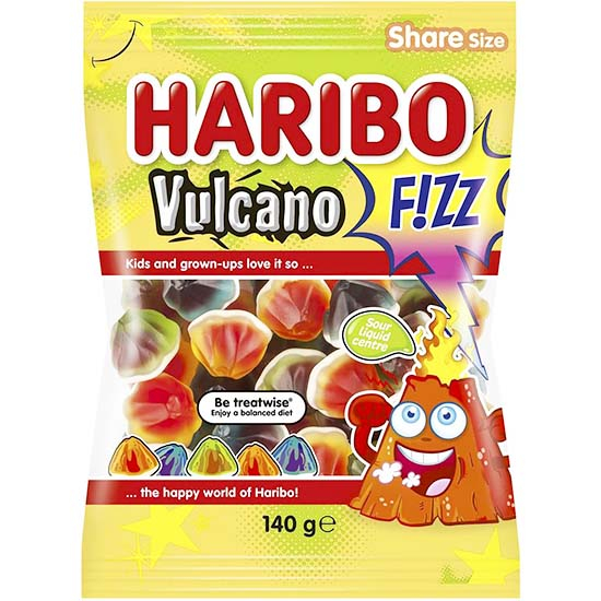 Haribo Vulcano Gummies Share Size 140g Haribo Vulcano Gummies Share Size 140g